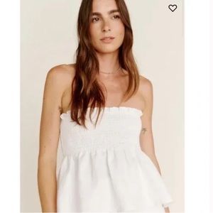 NWT Reformation Clementine Linen Top